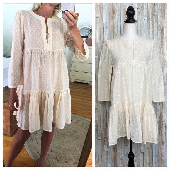 Emerson Fry Dresses & Skirts - Emerson Fry XS India Collection Layla Swiss Dot Mini Tunic Dress Organic Boho